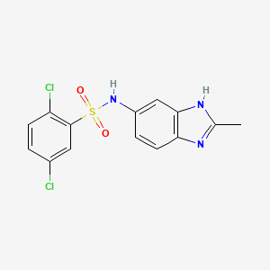 molecular formula C14H11Cl2N3O2S B10995028 2,5-dichloro-N-(2-methyl-1H-benzimidazol-5-yl)benzenesulfonamide 