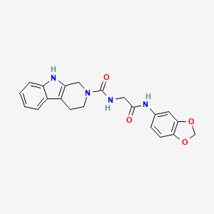 N-[2-(1,3-benzodioxol-5-ylamino)-2-oxoethyl]-1,3,4,9-tetrahydro-2H-beta-carboline-2-carboxamide