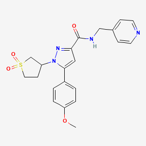 1-(1,1-dioxidotetrahydrothiophen-3-yl)-5-(4-methoxyphenyl)-N-(pyridin-4-ylmethyl)-1H-pyrazole-3-carboxamide