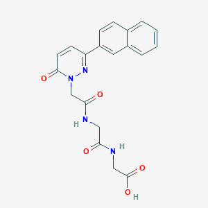 molecular formula C20H18N4O5 B10995049 N-{[3-(naphthalen-2-yl)-6-oxopyridazin-1(6H)-yl]acetyl}glycylglycine 