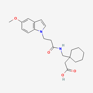 molecular formula C21H28N2O4 B10995051 [1-({[3-(5-methoxy-1H-indol-1-yl)propanoyl]amino}methyl)cyclohexyl]acetic acid 