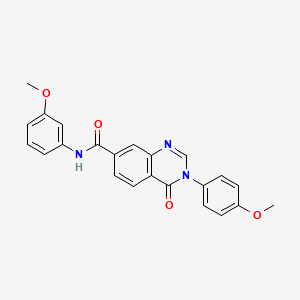 N-(3-methoxyphenyl)-3-(4-methoxyphenyl)-4-oxo-3,4-dihydroquinazoline-7-carboxamide