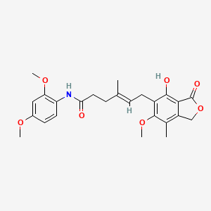 (4E)-N-(2,4-dimethoxyphenyl)-6-(4-hydroxy-6-methoxy-7-methyl-3-oxo-1,3-dihydro-2-benzofuran-5-yl)-4-methylhex-4-enamide