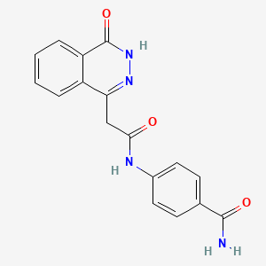 molecular formula C17H14N4O3 B10995082 4-{[(4-Hydroxyphthalazin-1-yl)acetyl]amino}benzamide 