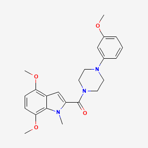 molecular formula C23H27N3O4 B10995090 (4,7-dimethoxy-1-methyl-1H-indol-2-yl)[4-(3-methoxyphenyl)piperazin-1-yl]methanone 