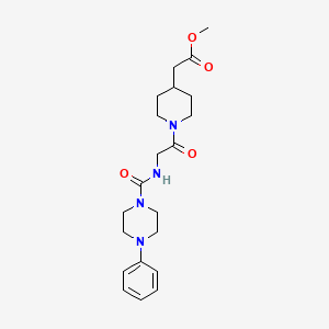 methyl (1-{N-[(4-phenylpiperazin-1-yl)carbonyl]glycyl}piperidin-4-yl)acetate