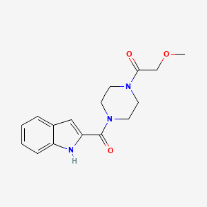 molecular formula C16H19N3O3 B10995108 1-[4-(1H-indol-2-ylcarbonyl)piperazin-1-yl]-2-methoxyethanone 