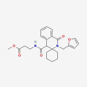 methyl N-{[2'-(furan-2-ylmethyl)-1'-oxo-1',4'-dihydro-2'H-spiro[cyclohexane-1,3'-isoquinolin]-4'-yl]carbonyl}-beta-alaninate