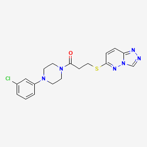 1-[4-(3-Chlorophenyl)piperazin-1-yl]-3-([1,2,4]triazolo[4,3-b]pyridazin-6-ylsulfanyl)propan-1-one