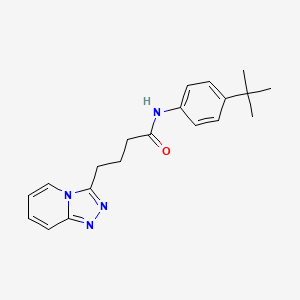 molecular formula C20H24N4O B10995139 N-(4-tert-butylphenyl)-4-([1,2,4]triazolo[4,3-a]pyridin-3-yl)butanamide 