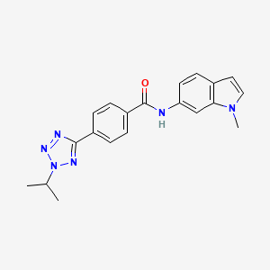 molecular formula C20H20N6O B10995154 N-(1-methyl-1H-indol-6-yl)-4-[2-(propan-2-yl)-2H-tetrazol-5-yl]benzamide 