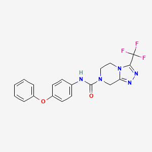 N-(4-phenoxyphenyl)-3-(trifluoromethyl)-5,6-dihydro[1,2,4]triazolo[4,3-a]pyrazine-7(8H)-carboxamide