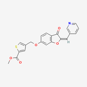 methyl 4-({[(2E)-3-oxo-2-(pyridin-3-ylmethylidene)-2,3-dihydro-1-benzofuran-6-yl]oxy}methyl)thiophene-2-carboxylate