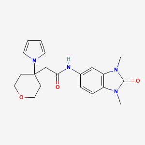 N-(1,3-dimethyl-2-oxo-2,3-dihydro-1H-benzimidazol-5-yl)-2-[4-(1H-pyrrol-1-yl)tetrahydro-2H-pyran-4-yl]acetamide