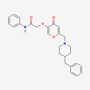 2-({6-[(4-benzylpiperidin-1-yl)methyl]-4-oxo-4H-pyran-3-yl}oxy)-N-phenylacetamide