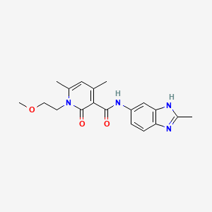 1-(2-methoxyethyl)-4,6-dimethyl-N-(2-methyl-1H-benzimidazol-5-yl)-2-oxo-1,2-dihydropyridine-3-carboxamide