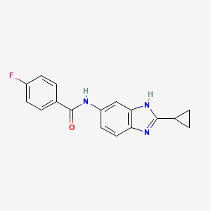 N-(2-cyclopropyl-1H-benzimidazol-5-yl)-4-fluorobenzamide