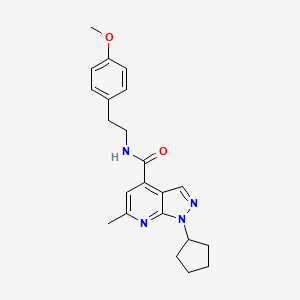 1-cyclopentyl-N-[2-(4-methoxyphenyl)ethyl]-6-methyl-1H-pyrazolo[3,4-b]pyridine-4-carboxamide