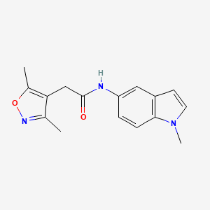 molecular formula C16H17N3O2 B10995211 2-(3,5-dimethyl-1,2-oxazol-4-yl)-N-(1-methyl-1H-indol-5-yl)acetamide 