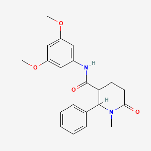 N-(3,5-dimethoxyphenyl)-1-methyl-6-oxo-2-phenylpiperidine-3-carboxamide