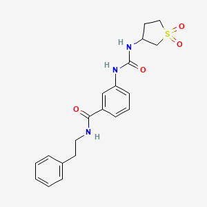 3-{[(1,1-dioxidotetrahydrothiophen-3-yl)carbamoyl]amino}-N-(2-phenylethyl)benzamide