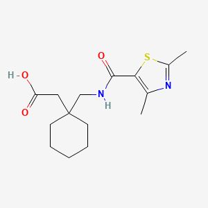 [1-({[(2,4-Dimethyl-1,3-thiazol-5-yl)carbonyl]amino}methyl)cyclohexyl]acetic acid