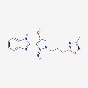 4-(1H-benzimidazol-2-yl)-5-imino-1-[3-(3-methyl-1,2,4-oxadiazol-5-yl)propyl]-2,5-dihydro-1H-pyrrol-3-ol