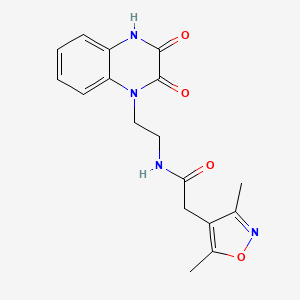 2-(3,5-dimethyl-1,2-oxazol-4-yl)-N-[2-(3-hydroxy-2-oxoquinoxalin-1(2H)-yl)ethyl]acetamide