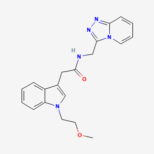 molecular formula C20H21N5O2 B10995253 2-[1-(2-methoxyethyl)-1H-indol-3-yl]-N-([1,2,4]triazolo[4,3-a]pyridin-3-ylmethyl)acetamide 