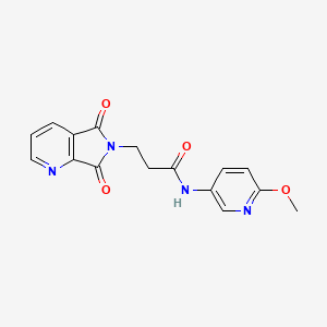 3-(5,7-dioxo-5,7-dihydro-6H-pyrrolo[3,4-b]pyridin-6-yl)-N-(6-methoxypyridin-3-yl)propanamide