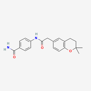 4-{[(2,2-dimethyl-3,4-dihydro-2H-chromen-6-yl)acetyl]amino}benzamide