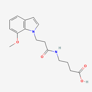 molecular formula C16H20N2O4 B10995285 4-{[3-(7-methoxy-1H-indol-1-yl)propanoyl]amino}butanoic acid 