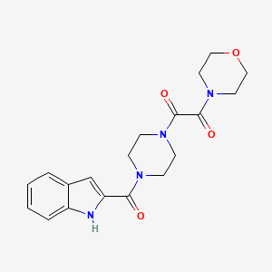 molecular formula C19H22N4O4 B10995303 1-[4-(1H-indol-2-ylcarbonyl)piperazin-1-yl]-2-(morpholin-4-yl)ethane-1,2-dione 