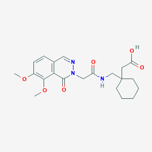 [1-({[(7,8-dimethoxy-1-oxophthalazin-2(1H)-yl)acetyl]amino}methyl)cyclohexyl]acetic acid