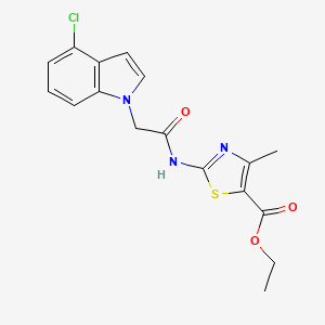 ethyl 2-{[(4-chloro-1H-indol-1-yl)acetyl]amino}-4-methyl-1,3-thiazole-5-carboxylate