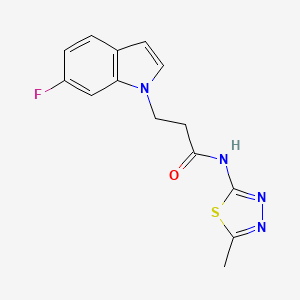 3-(6-fluoro-1H-indol-1-yl)-N-(5-methyl-1,3,4-thiadiazol-2-yl)propanamide