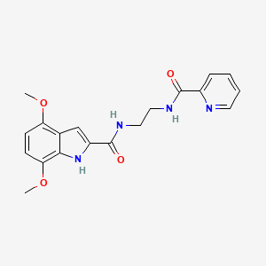 4,7-dimethoxy-N-{2-[(pyridin-2-ylcarbonyl)amino]ethyl}-1H-indole-2-carboxamide