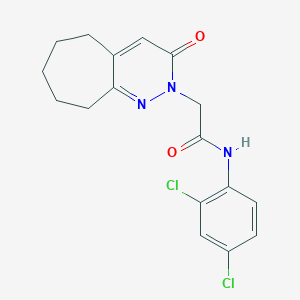 molecular formula C17H17Cl2N3O2 B10995330 N-(2,4-dichlorophenyl)-2-(3-oxo-3,5,6,7,8,9-hexahydro-2H-cyclohepta[c]pyridazin-2-yl)acetamide 