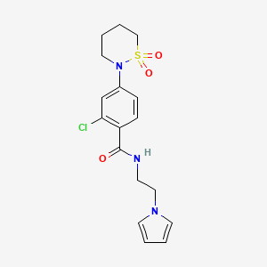 2-chloro-4-(1,1-dioxido-1,2-thiazinan-2-yl)-N-[2-(1H-pyrrol-1-yl)ethyl]benzamide