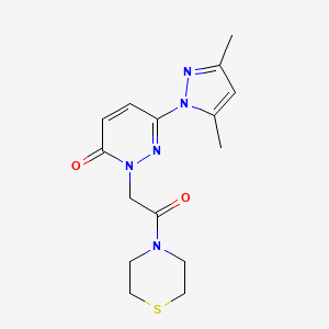 6-(3,5-dimethyl-1H-pyrazol-1-yl)-2-[2-oxo-2-(thiomorpholin-4-yl)ethyl]pyridazin-3(2H)-one