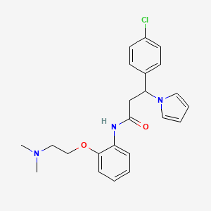 3-(4-chlorophenyl)-N-{2-[2-(dimethylamino)ethoxy]phenyl}-3-(1H-pyrrol-1-yl)propanamide