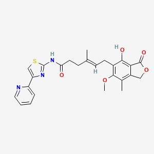 (4E)-6-(4-hydroxy-6-methoxy-7-methyl-3-oxo-1,3-dihydro-2-benzofuran-5-yl)-4-methyl-N-[(2Z)-4-(pyridin-2-yl)-1,3-thiazol-2(3H)-ylidene]hex-4-enamide