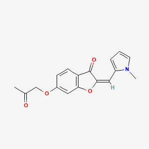 (2E)-2-[(1-methyl-1H-pyrrol-2-yl)methylidene]-6-(2-oxopropoxy)-1-benzofuran-3(2H)-one