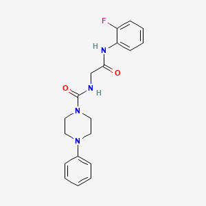 molecular formula C19H21FN4O2 B10995434 N-{2-[(2-fluorophenyl)amino]-2-oxoethyl}-4-phenylpiperazine-1-carboxamide 