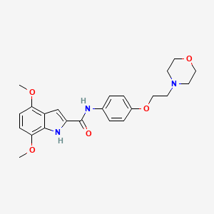 4,7-dimethoxy-N-{4-[2-(morpholin-4-yl)ethoxy]phenyl}-1H-indole-2-carboxamide