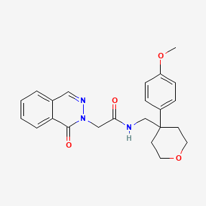 N-{[4-(4-methoxyphenyl)tetrahydro-2H-pyran-4-yl]methyl}-2-(1-oxophthalazin-2(1H)-yl)acetamide