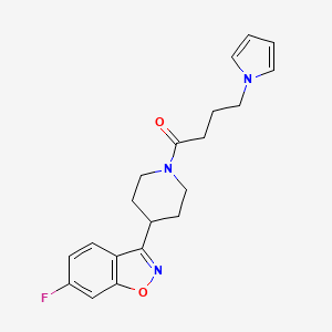 molecular formula C20H22FN3O2 B10995458 6-fluoro-3-{1-[4-(1H-pyrrol-1-yl)butanoyl]-4-piperidinyl}-1,2-benzisoxazole 