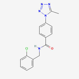 N-(2-chlorobenzyl)-4-(5-methyl-1H-tetrazol-1-yl)benzamide