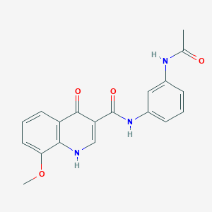 N-[3-(acetylamino)phenyl]-8-methoxy-4-oxo-1,4-dihydroquinoline-3-carboxamide