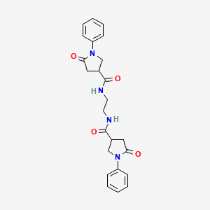 N,N'-ethane-1,2-diylbis(5-oxo-1-phenylpyrrolidine-3-carboxamide)